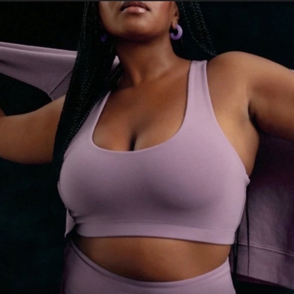 MATE the Label Organic Stretch Sports Bra - Lavendar